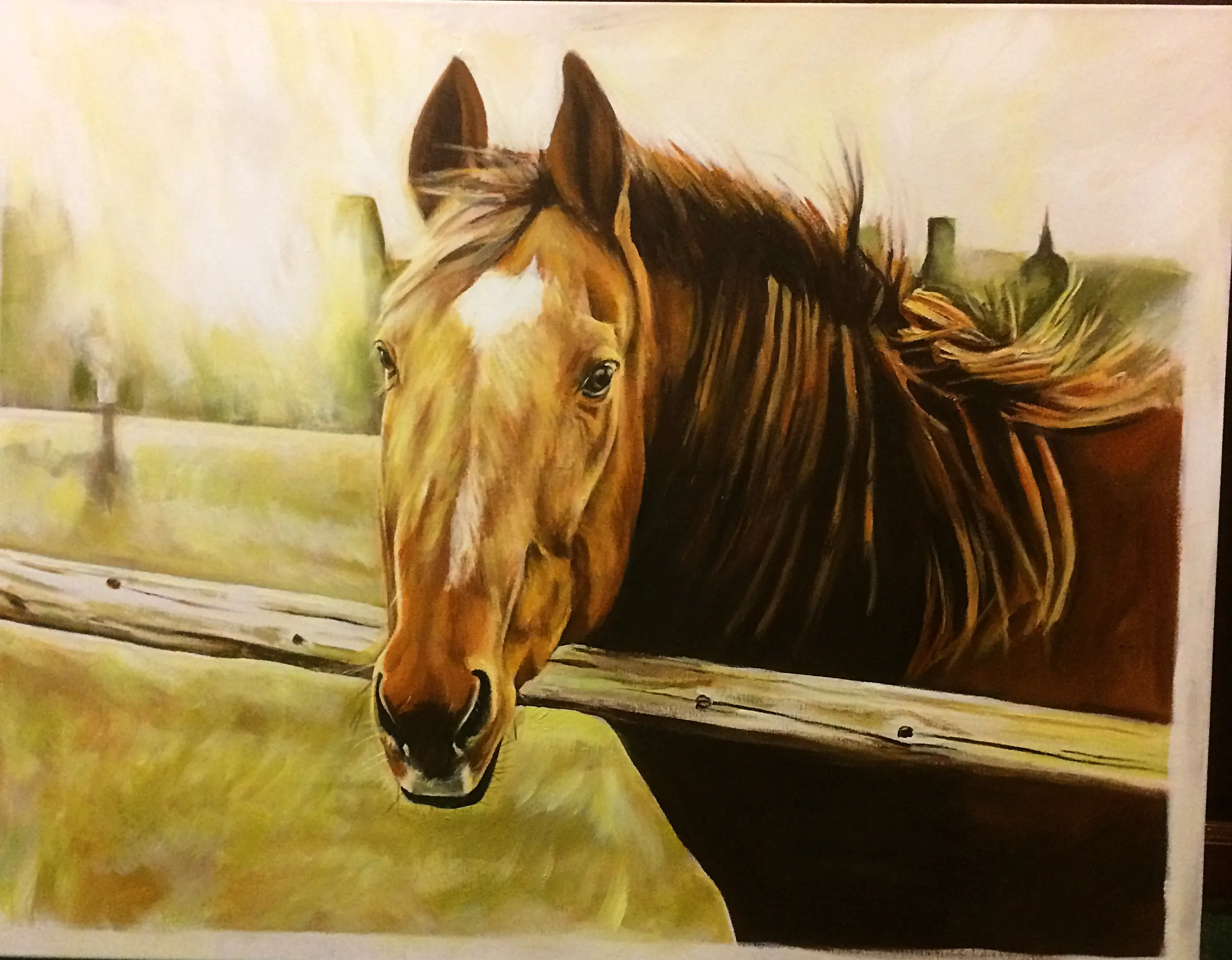 Portrait painting in acrylic by Sam Roffey