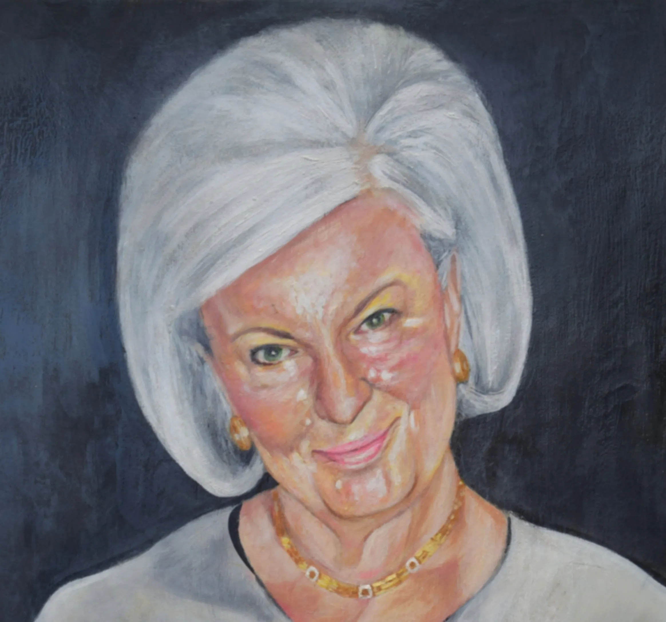 Portrait painting in acrylic by Sam Roffey