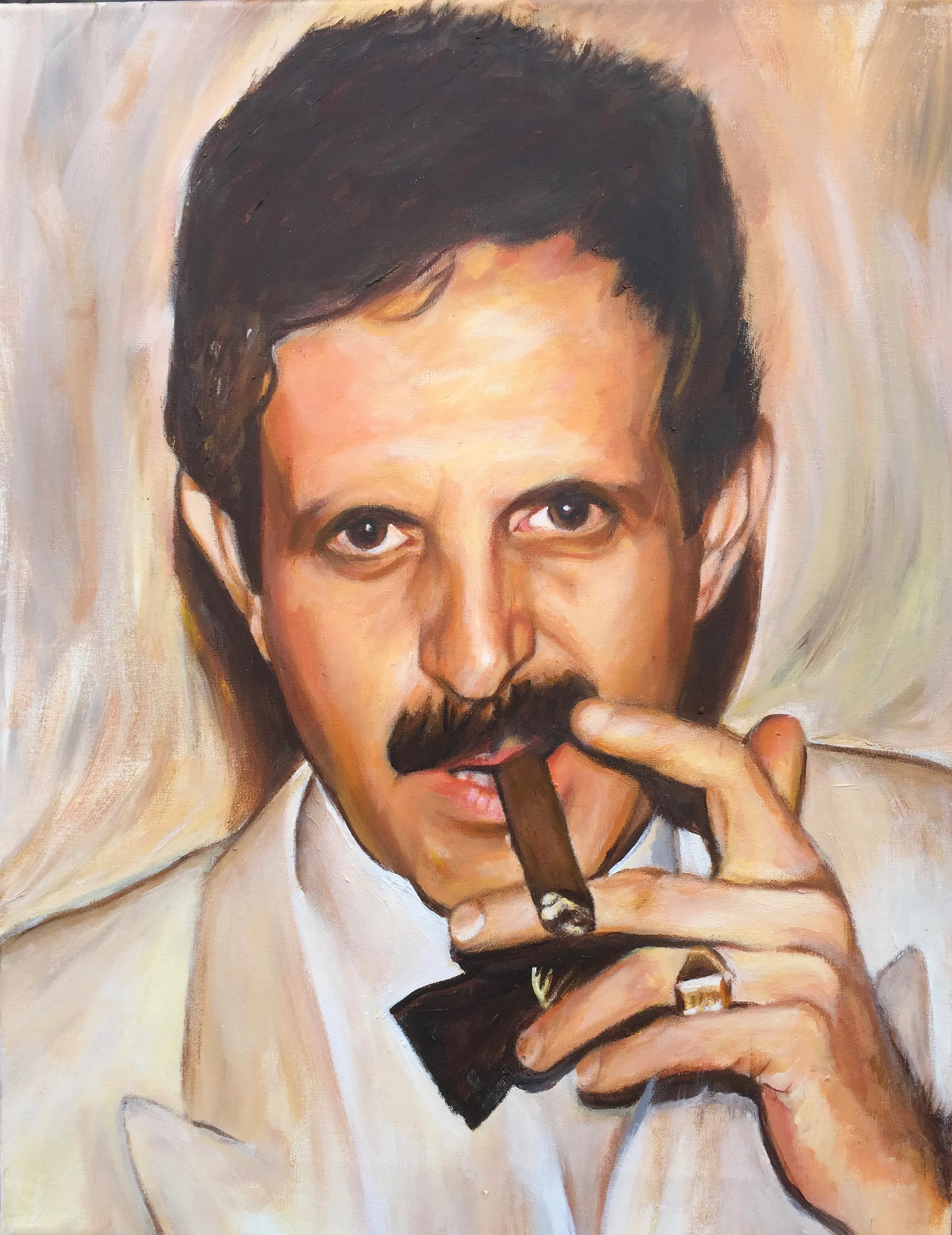 Portrait painting in acrylic by Sam Roffey