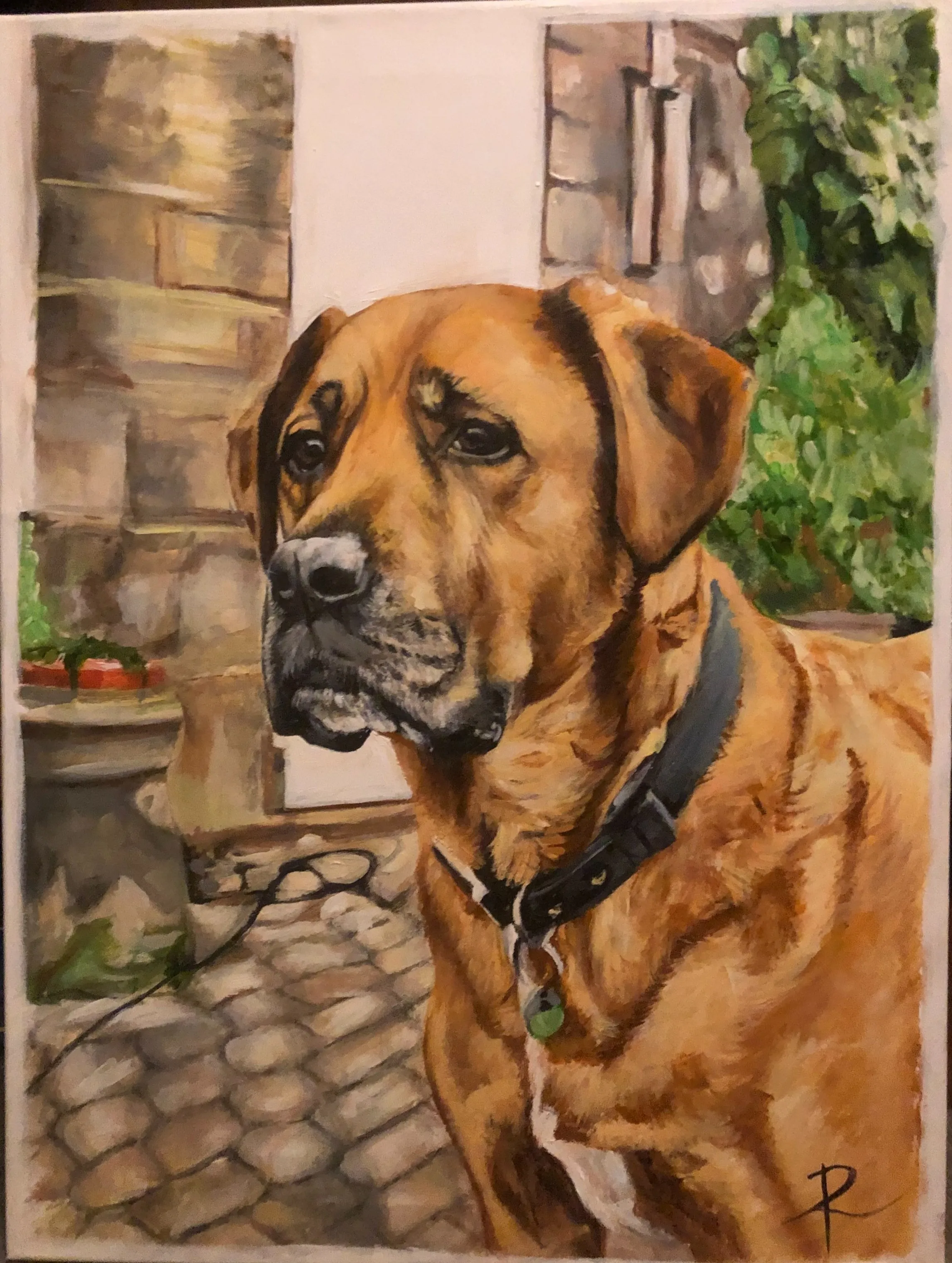 Portrait painting in acrylic by Sam Roffey