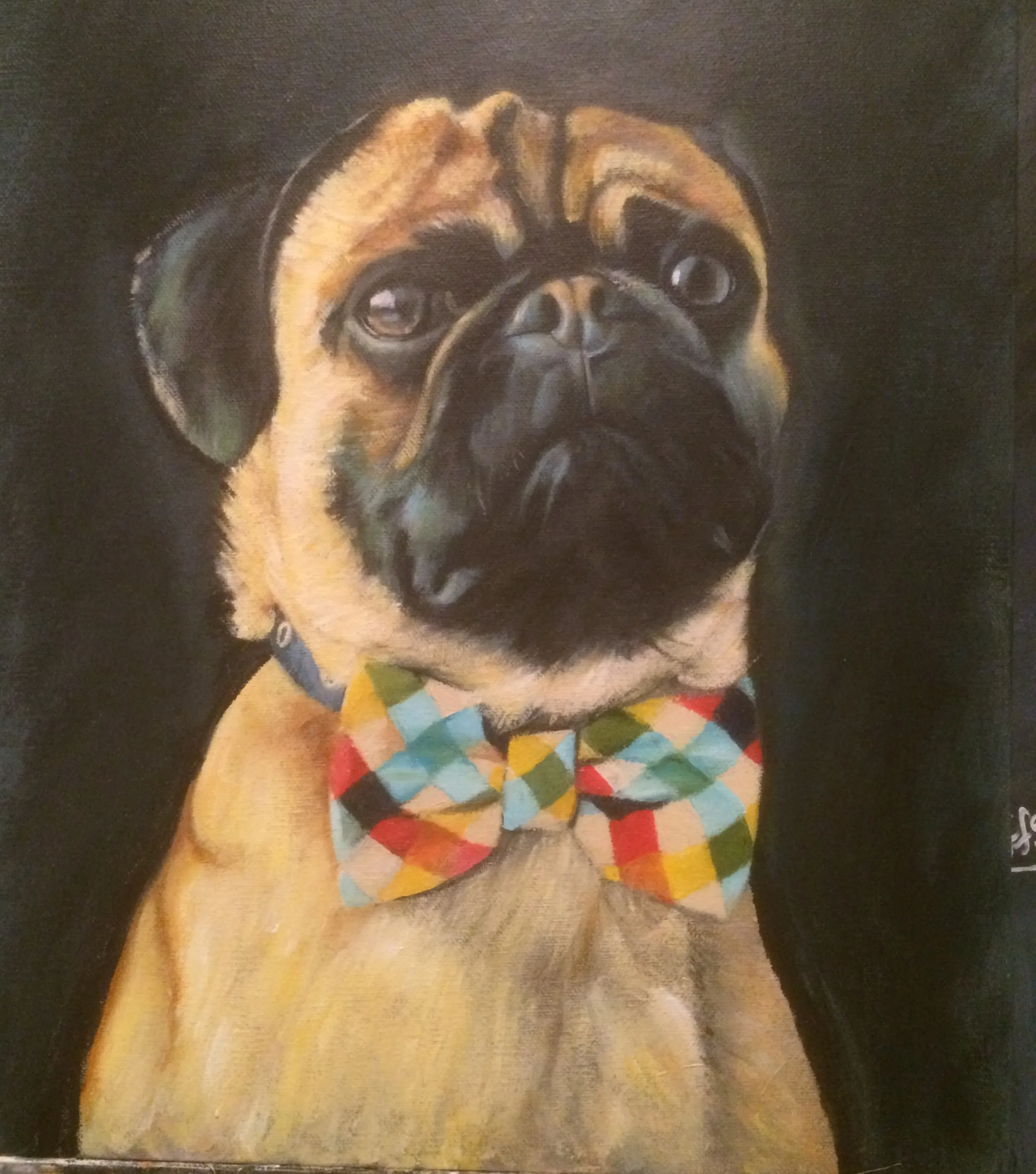 Portrait painting in acrylic by Sam Roffey