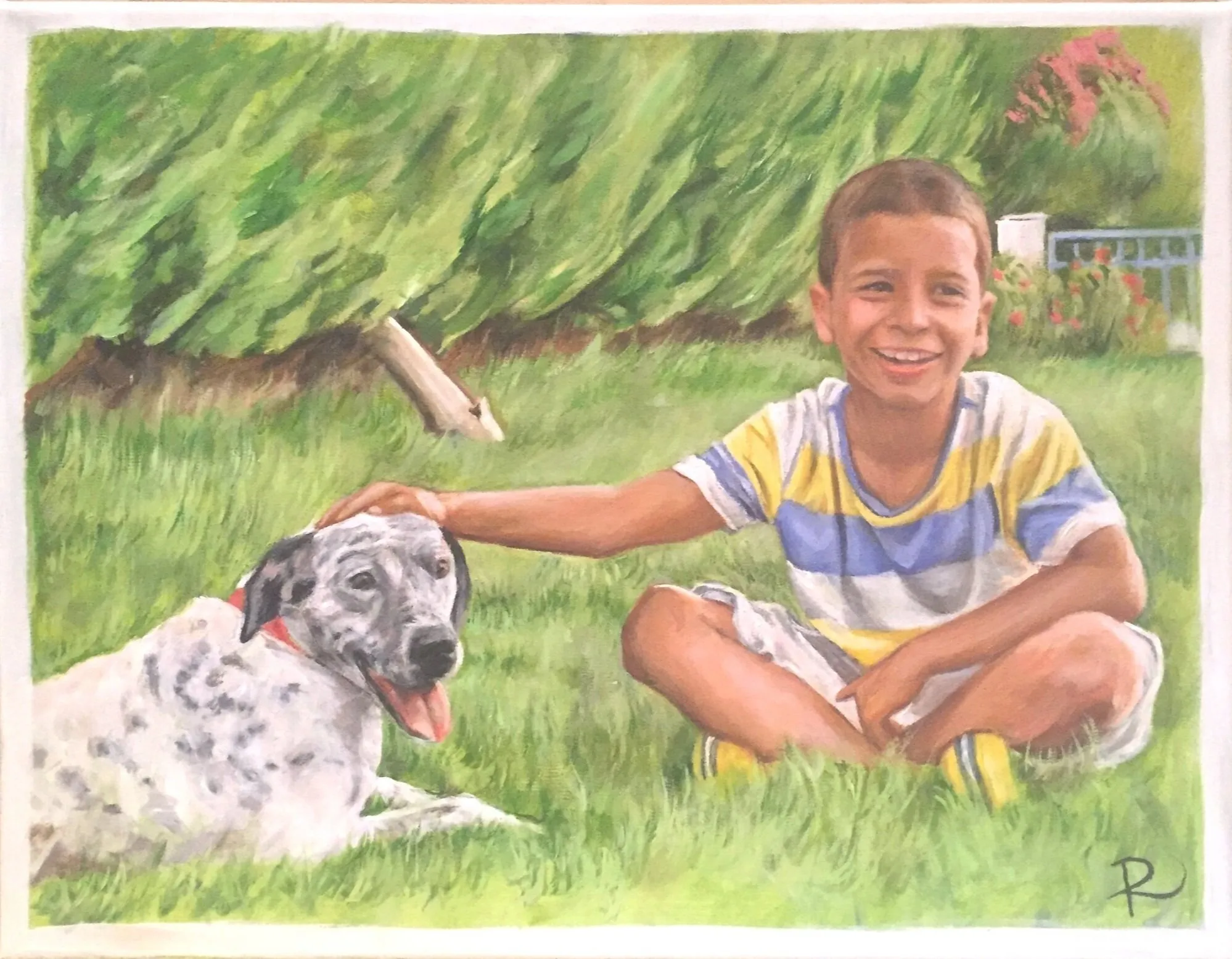 Portrait painting in acrylic by Sam Roffey