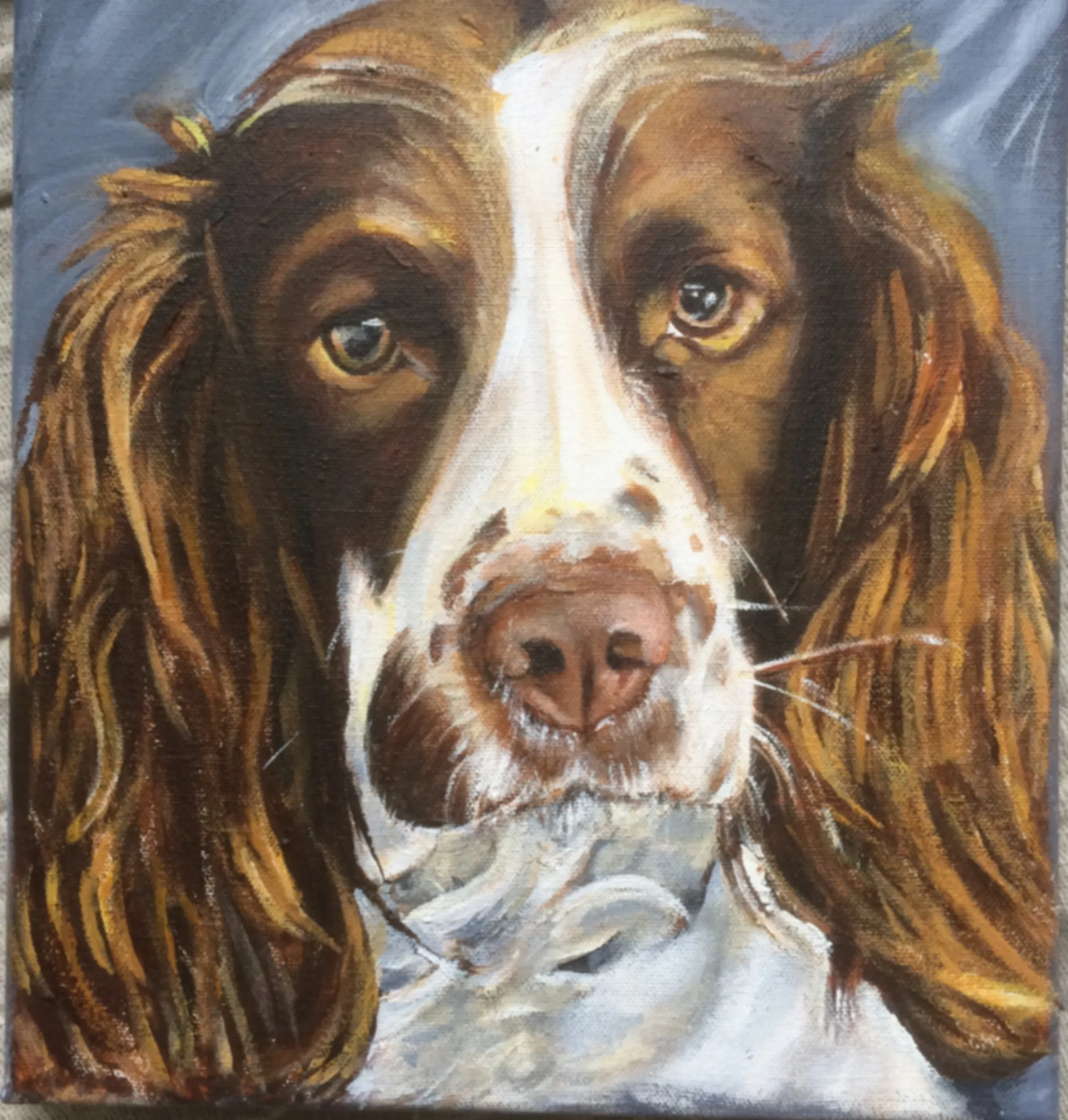 Portrait painting in acrylic by Sam Roffey